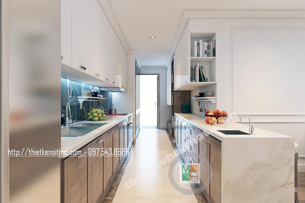 Tủ bếp gỗ công nghiệp laminate
